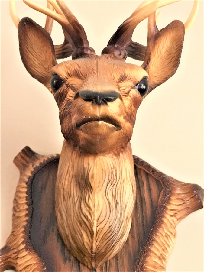 ALMAN MALI 1960 REGEN VERANDERLİJK BOYNUZLU GEYİK BAŞI  FÜGURLU BARAMETRE TERMOMETRO