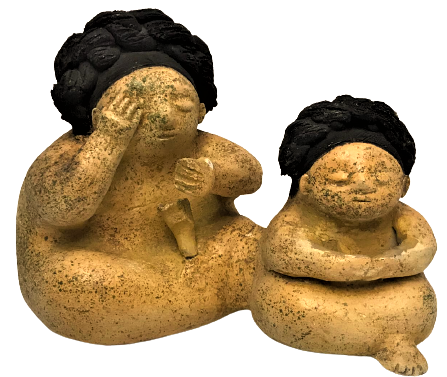 ANADOLU ANALI KIZLI FIRINLANMIŞ PİŞMİŞ TOPRAKDAN TERRACOTTA ORJİNAL