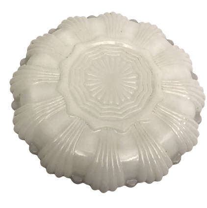 BEYAZ OPALİN KENARLAR ANTIN EL CEKME DİLİMLİ MEYVA SUNUM İKRAM  TABAGI