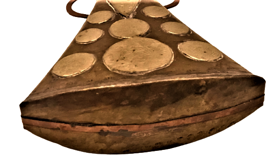 1940 BOSNA İŞİ PİRİNC ÜZERİ DÜŞÜK AYAR GÜMÜŞ TILSIM İŞLEMELİ ARKA TARAF KALEM İŞ  BARUTLUK 