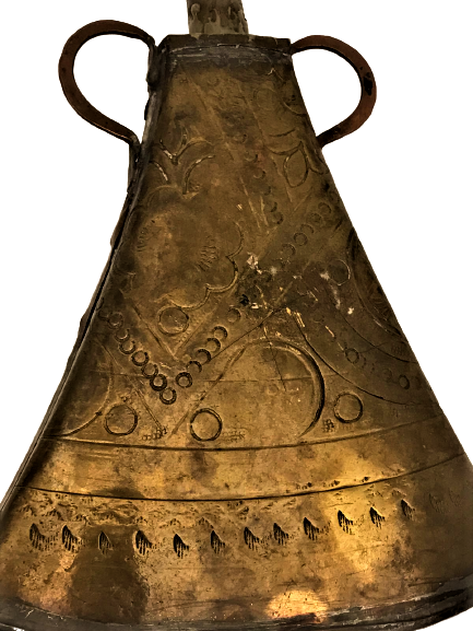 1940 BOSNA İŞİ PİRİNC ÜZERİ DÜŞÜK AYAR GÜMÜŞ TILSIM İŞLEMELİ ARKA TARAF KALEM İŞ  BARUTLUK 