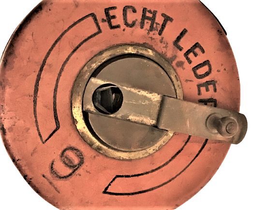 ECHT LEDER  DERİ MUHAFAZALI CELİK METAL ŞERİT MEKANİK MAKARALI 20 METRELİK METRE