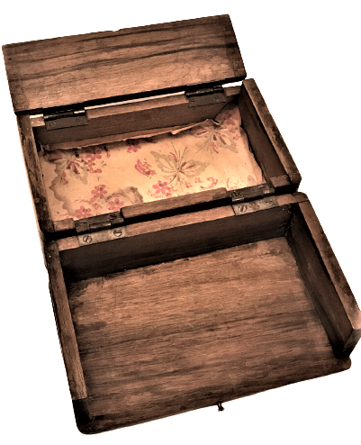 OSMANLI CİFT TARAFLI MENTEŞELİ KIYMETLİ EŞYA SAKLAMA KUTUSU 