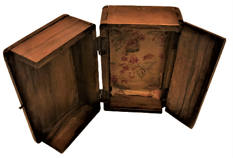 OSMANLI CİFT TARAFLI MENTEŞELİ KIYMETLİ EŞYA SAKLAMA KUTUSU 