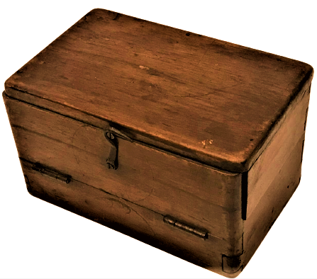 OSMANLI CİFT TARAFLI MENTEŞELİ KIYMETLİ EŞYA SAKLAMA KUTUSU 