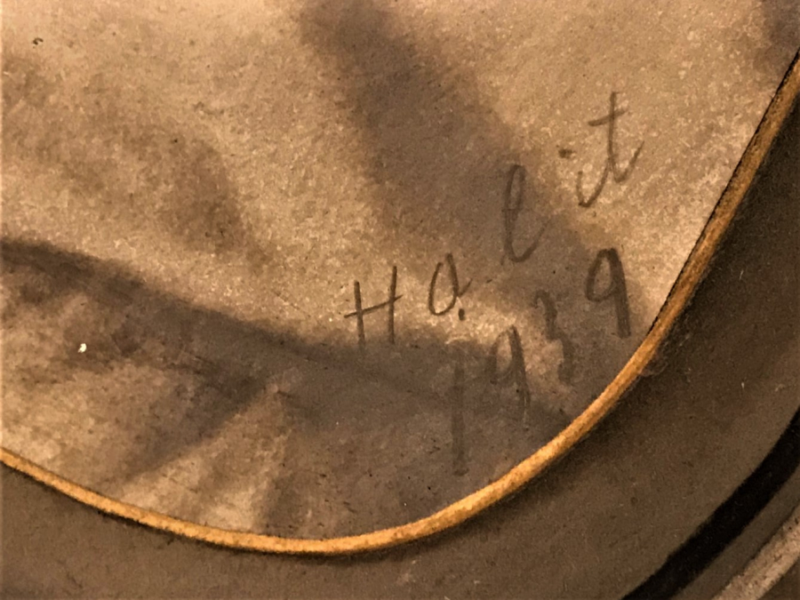 OSMANLI KARA KALEM SİYAH BEYAZ HALİT 1939 İMZALI AHŞAP CERCEVESİNDE FOTOGRAF