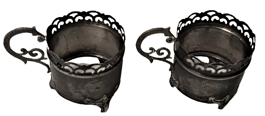 OSMANLI DAMGALI CİFT ISTAKA ÜZERİ KALEM İŞLİ GÜMÜŞ 