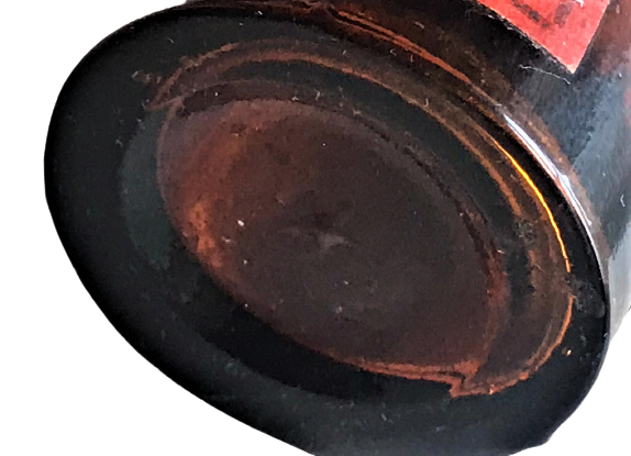 OSMANLI KAPAKLI KABARTMA ÖLCÜLÜ CAM ŞİŞE