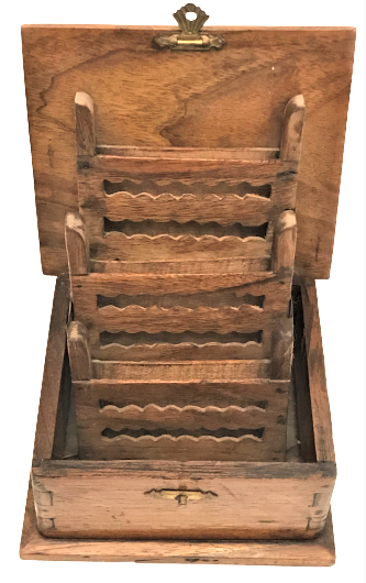 AHŞAP CEZA EVİ MAHKUMLARIN YAPTIGI SIGARA İKRAM KUTUSU MEKANİK SİSTEMLİ 30 SIGARA