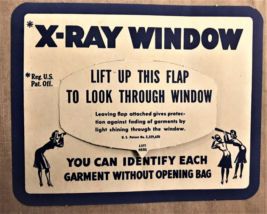 1960 AMERİKAN MARŞHAL YARDIMI ELBİSE TAŞIMA TORBASI CLOPAY'S SANITEX DE LUZE GARMENT DTORAGE BAG 