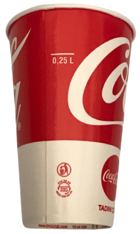 COCA COLA KAGIT BARDAK 0.25L