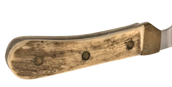 İTALYAN GEYİK SAPLI EL YAPIM ÖZEL TASARIM CELİK AVCI BICAGI VE MASAT 