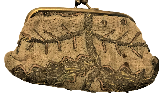 OSMANLI ALTIN SİM TEL KIRMA İŞCİLİKLİ GELİN PARA CANTASI