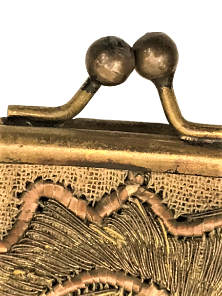 OSMANLI ALTIN SİM TEL KIRMA İŞCİLİKLİ GELİN PARA CANTASI