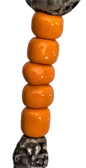 OSMANLI ÖZEL EL YAPIM TEK TEK  ERİTME RENKLİ CAM BONCUKLARDAN DİZİLMİŞ BAYAN  KÖLYE 