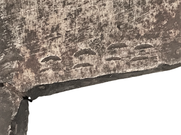 OSMANLI SICAK EL DÖGME TEK PARCA ÜZERİ İŞLEMELİ SATIR