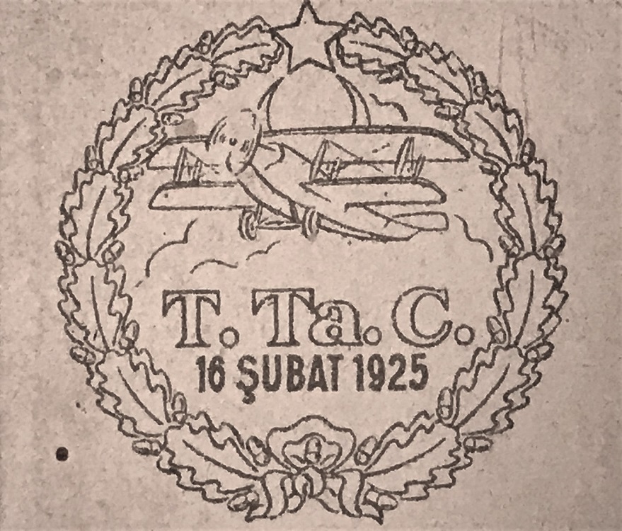 16 SUBAT 1925 TC TAYYARE CEMİYETİNİN CIKARDIGI ATATÜRK KARTPOSTAL
