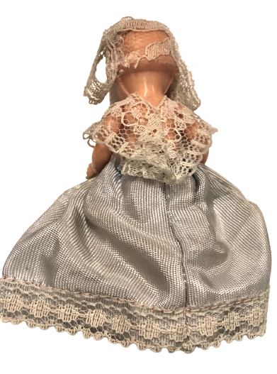 1960 İTALYAN MİLO OYUNCAK ELBİSELİ BEBEK TOYS SOUVENİR DE BRUXELLES BEYBİ