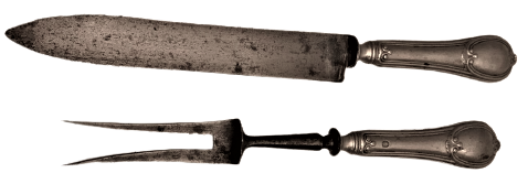 AUSTRİA BERNDORF ALPACCA  ANTİQUE SERVİS TAKIMI CELİK CATAL VE BICAK 