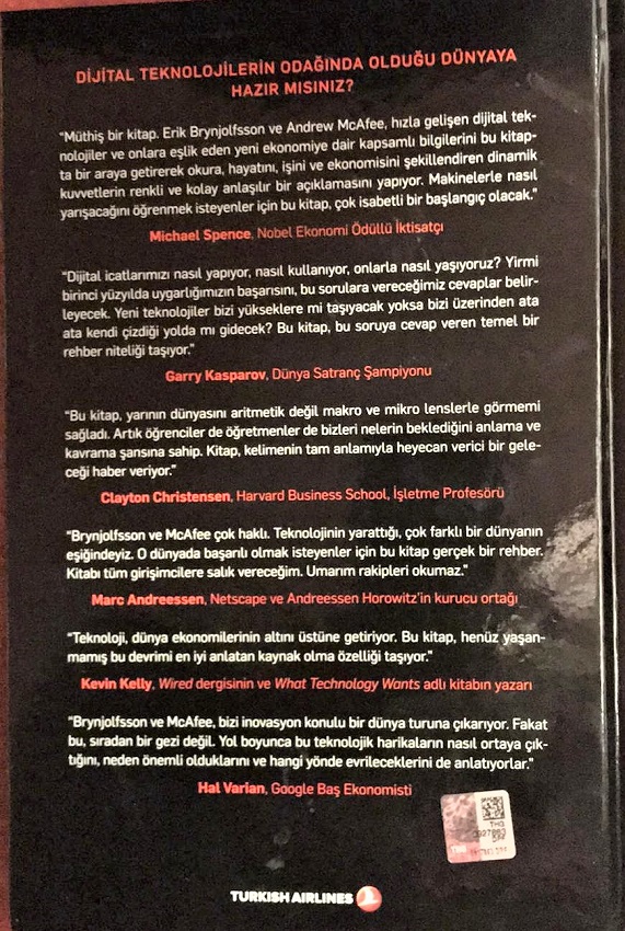 AKILLI TEKNOLOJİLER DEVRİNDE CALIŞMA THE SECOND MACHINE AGE TÜRK HAVA YOLLARI YAYINLARINDAN  
