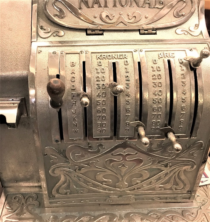 NATİONAL CASH REGİSTER 657 MEKANİK BRONZ YAZAR KASA 1800 YILLAR MEKANİK SERİ NO-856204657