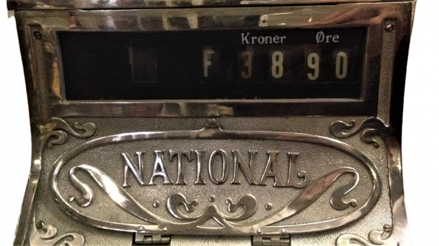 NATİONAL CASH REGİSTER 657 MEKANİK BRONZ YAZAR KASA 1800 YILLAR MEKANİK SERİ NO-856204657