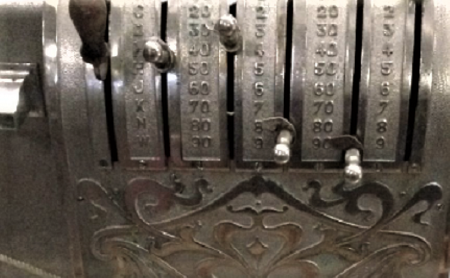 NATİONAL CASH REGİSTER 657 MEKANİK BRONZ YAZAR KASA 1800 YILLAR MEKANİK SERİ NO-856204657