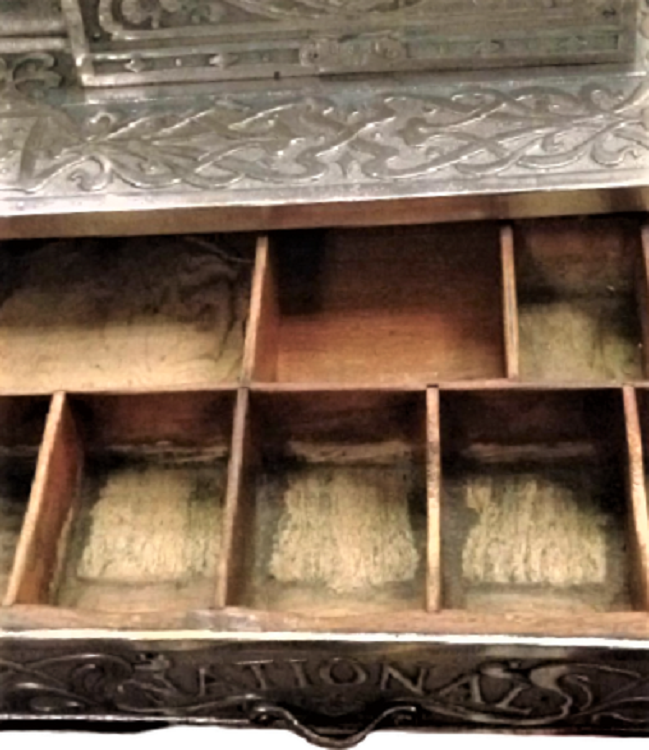 NATİONAL CASH REGİSTER 657 MEKANİK BRONZ YAZAR KASA 1800 YILLAR MEKANİK SERİ NO-856204657