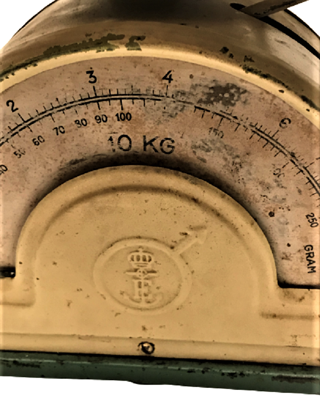 1950 İNGİLİZ 10 KG TARTABİLEN MEKANİK KEFELİ KOPLE METAL İBRELİ KADRANLI TERAZİ