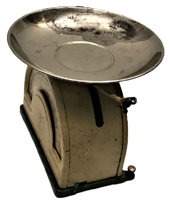 1950 İNGİLİZ 10 KG TARTABİLEN MEKANİK KEFELİ KOPLE METAL İBRELİ KADRANLI TERAZİ