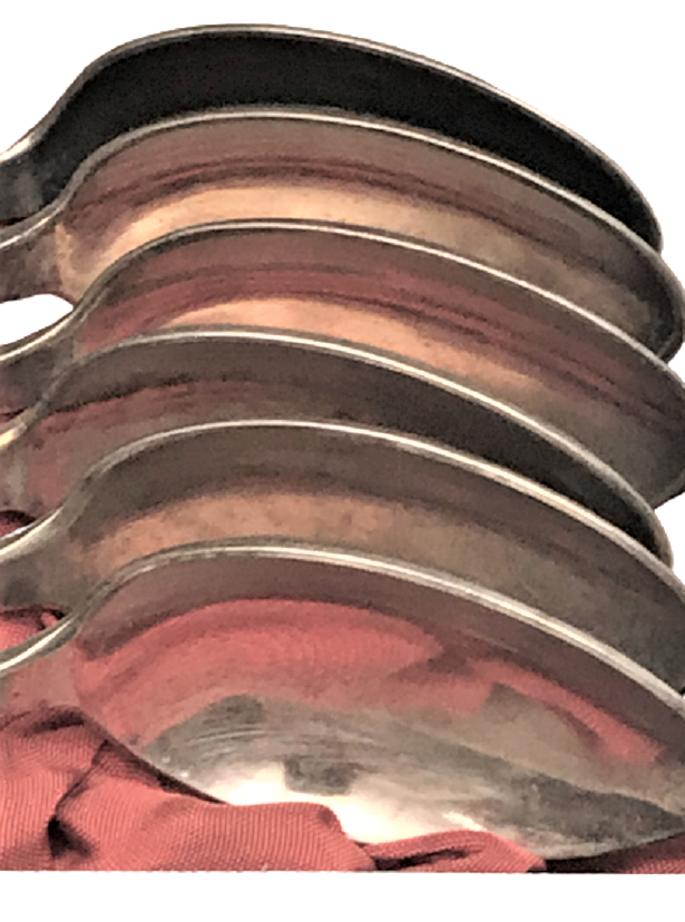 AVRUPA JULILEV HEFRA MET 50 KUTUSUNDA GÜMÜŞ KAPLAMA TATLI KAŞIGI 6 ADET