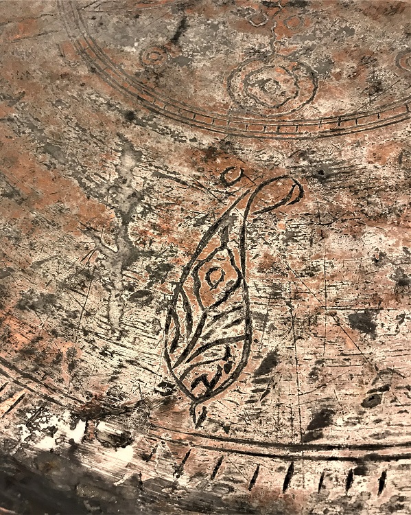 OSMANLI YIGMA BAKIR EL DÖGME ÜZERİ KALEM İŞ TEPSİ SERVİS YEMEK SİNİ 