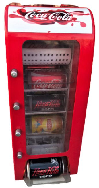 COCA COLA VERDİNG MACHİNE CAN KIRMIZI KUTU İÇECEK OTOMAT SOUTUCULU BUZ DOLAP
