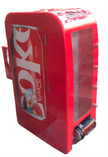 COCA COLA VERDİNG MACHİNE CAN KIRMIZI KUTU İÇECEK OTOMAT SOUTUCULU BUZ DOLAP
