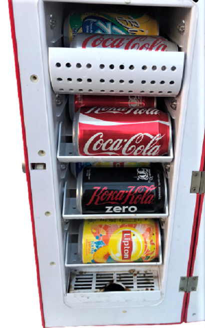 COCA COLA VERDİNG MACHİNE CAN KIRMIZI KUTU İÇECEK OTOMAT SOUTUCULU BUZ DOLAP