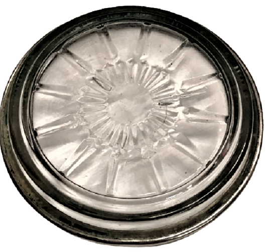 FRANSIZ 1 ADET CAM KÜL TABLASI OSMANLI PAZARI İÇİN YAPILMIŞ ETRAFI METAL CERCEVELİ KÜLLÜK