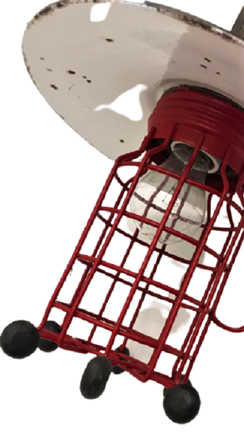 1920 USA EMAYE KORUYUCU LAMBA YERİ KAFESLİ SANAYİ LAMBA ENDÜSTRİYEL AYDINLATMA