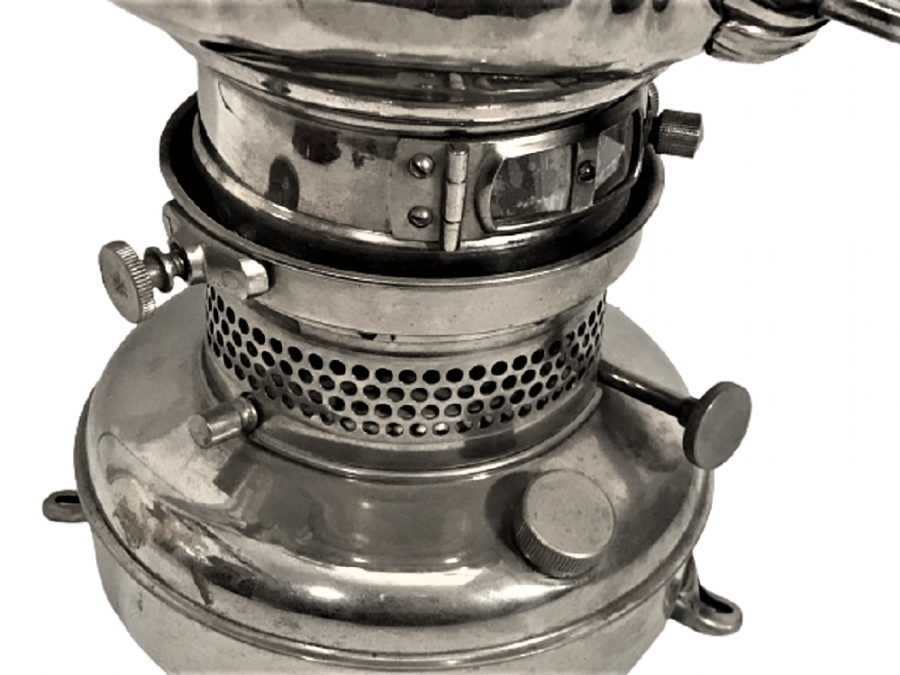 1940 IRAN GAZLA CALIŞAN  PİRİNC NIKEL KAPLAMA EKSİKSİZ METAL SEMAVER