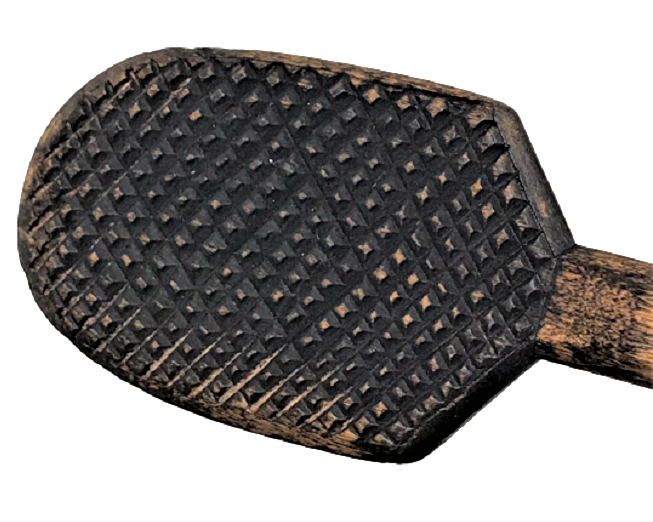 OSMANLI AHŞAP TEK PARCADAN EL YAPIMI TEKKE İŞİ SIRT KAŞIYICI