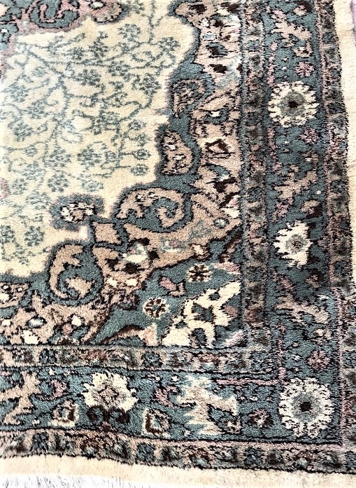 ISPARTA  SAF YÜN KOK BOYA  EL DOKUMA ORTASI GÖBEKLİ  SACAKLI 5.5 METREKARE HALI