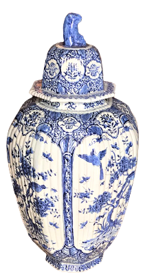 CİN HANEDAN KUTSAL ÇİFT VAZO 16 YÜZYIL 60 CM BOY KAPAKLI EL İŞİ BLUE WHITE J.G 56/15