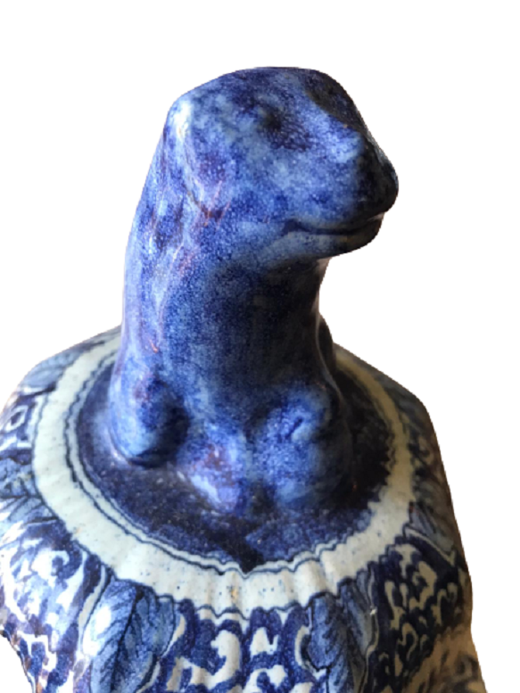 CİN HANEDAN KUTSAL ÇİFT VAZO 16 YÜZYIL 60 CM BOY KAPAKLI EL İŞİ BLUE WHITE J.G 56/15