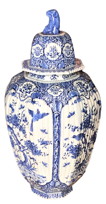 CİN HANEDAN KUTSAL ÇİFT VAZO 16 YÜZYIL 60 CM BOY KAPAKLI EL İŞİ BLUE WHITE J.G 56/15