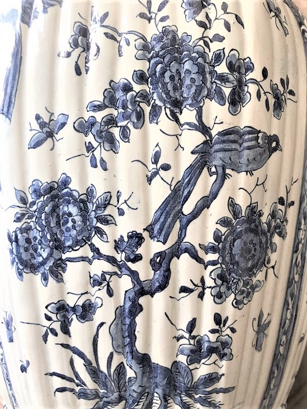 CİN HANEDAN KUTSAL ÇİFT VAZO 16 YÜZYIL 60 CM BOY KAPAKLI EL İŞİ BLUE WHITE J.G 56/15