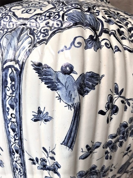 CİN HANEDAN KUTSAL ÇİFT VAZO 16 YÜZYIL 60 CM BOY KAPAKLI EL İŞİ BLUE WHITE J.G 56/15