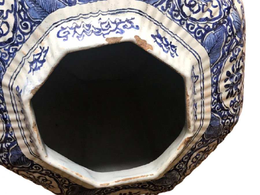 CİN HANEDAN KUTSAL ÇİFT VAZO 16 YÜZYIL 60 CM BOY KAPAKLI EL İŞİ BLUE WHITE J.G 56/15