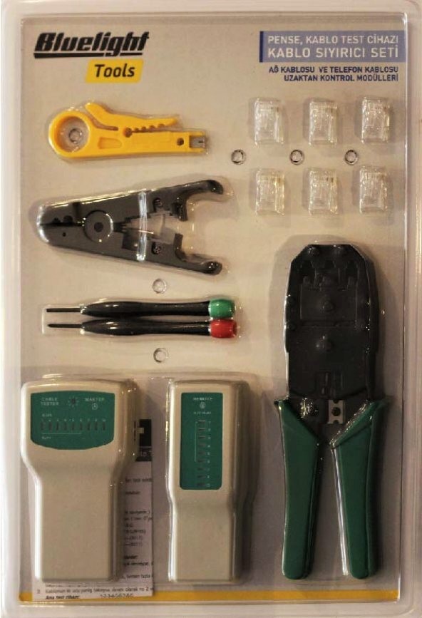 BLUELİGHT PENSE KABLO TEST CIHAZI SETİ KABLO SIYIRICI SETİ  