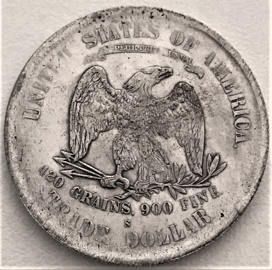 120 GRAİNS 900 FİNE TRADE SİLVER USA DOLLAR TEDAVUL 1817-1885 (replika)