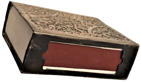 ĞÜMÜŞ ÜZERİ GÜL KABARTMA EL İŞCİLİKLİ KİBRİTLİK 