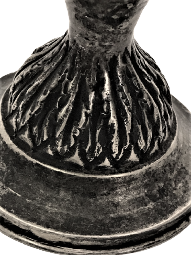 OSMANLI ERMENİ USTA TAMAMI EL İŞCİLİKLİ ÜZÜM SALKIM ASMA YAPRAK  DESENLİ GÜMÜŞ ISTAVROZLU KAPAKLI BUHURDAN